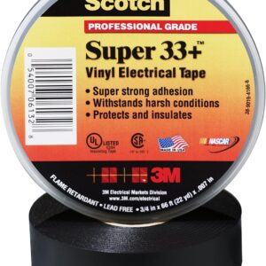 3M 06133 Super 33+ Premium Vinyl Electrical Tape, Pack of 1