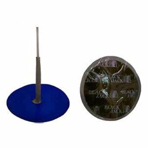 Black Jack (12) 1 7/8" (48mm), 3/8" (9mm) Dipped Stem with Metal Lead Wire (Box of 12)