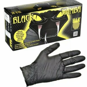 Black Mamba BLK-100 Nitrile Gloves, Powder Free 6.0 mil, Small (Box of 100)