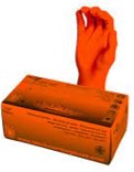 Black Mamba ORANGE TORQUE Grip Nitrile, PowderFree Gloves 8.0 mil, Size L (CASE OF 10)