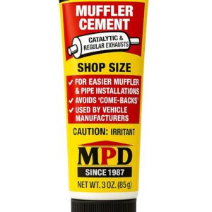 MPD Muffler Cement Putty – 16 oz | Seals Exhaust Leaks, Cracks & Holes | Heat Resistant Up to 2000°F | Easy Application for Automotive Repairs (Pack of 12)