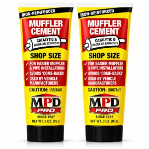 MPD Muffler Cement Putty – 16 oz | Seals Exhaust Leaks, Cracks & Holes | Heat Resistant Up to 2000°F | Easy Application for Automotive Repairs (Pack of 2)
